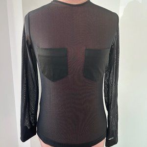 A Wear Black Net Top Size Small